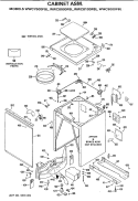 CABINET ASM. Diagram and Parts List for WWC7500FBL  General Electric Washer