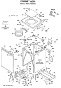 CABINET ASM. Diagram and Parts List for WWC7000FBL  General Electric Washer