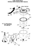 TUBS, WATER INLET Diagram and Parts List for WWP1170GCW  General Electric Washer