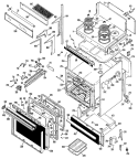 Section Diagram and Parts List for JHP62N*K2  General Electric Microwave Oven Combo
