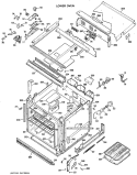 LOWER OVEN Diagram and Parts List for JKP62G*K2  General Electric Microwave Oven Combo