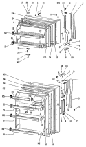 Section Diagram and Parts List for TBF14VGR  General Electric Refrigerator