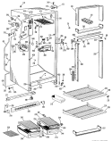 Section Diagram and Parts List for TBF14VJB  General Electric Refrigerator
