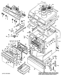 Section Diagram and Parts List for JSP27*J3  General Electric Range