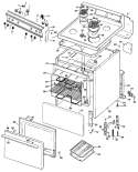 Section Diagram and Parts List for JBS02*J1  General Electric Range