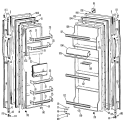 Section Diagram and Parts List for TFX20DHF  General Electric Refrigerator