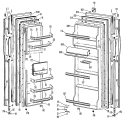 Section Diagram and Parts List for TFX20KHF  General Electric Refrigerator