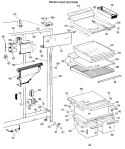 FRESH FOOD SECTION Diagram and Parts List for TFX22ZHE  General Electric Refrigerator