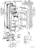 Section Diagram and Parts List for TFX22RHE  General Electric Refrigerator