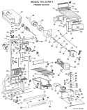 FREEZER SECTION Diagram and Parts List for TFX22RHE  General Electric Refrigerator