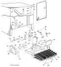 Section Diagram and Parts List for TFX22RHE  General Electric Refrigerator