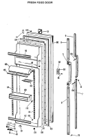 FRESH FOOD DOOR Diagram and Parts List for TFX24RHE  General Electric Refrigerator
