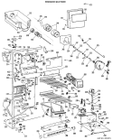 FREEZER SECTION Diagram and Parts List for TFX24RHE  General Electric Refrigerator