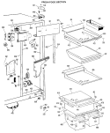 FRESH FOOD SECTION Diagram and Parts List for TFX24RHE  General Electric Refrigerator