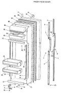 FRESH FOOD DOOR Diagram and Parts List for TFX27EHE  General Electric Refrigerator