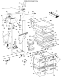 FRESH FOOD SECTION Diagram and Parts List for TFX27EHE  General Electric Refrigerator