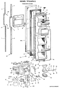 FREEZER DOOR Diagram and Parts List for TFX24FHQ  General Electric Refrigerator