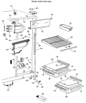 FRESH FOOD SECTION Diagram and Parts List for TFX20DJB  General Electric Refrigerator