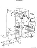 FREEZER SECTION Diagram and Parts List for TFX20KJC  General Electric Refrigerator