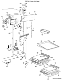 FRESH FOOD SECTION Diagram and Parts List for TFX20RJC  General Electric Refrigerator