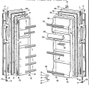 Section Diagram and Parts List for TFX22DJB  General Electric Refrigerator