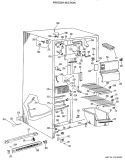 FREEZER SECTION Diagram and Parts List for TFX22DJB  General Electric Refrigerator