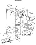 FREEZER SECTION Diagram and Parts List for TFX22KJC  General Electric Refrigerator