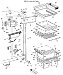 FRESH FOOD SECTION Diagram and Parts List for TFX22KJC  General Electric Refrigerator