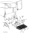 Section Diagram and Parts List for TFX22KJC  General Electric Refrigerator