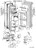 Section Diagram and Parts List for TFX22RJC  General Electric Refrigerator