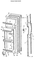 FRESH FOOD DOOR Diagram and Parts List for TFX24RJC  General Electric Refrigerator