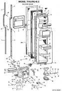 FREEZER DOOR Diagram and Parts List for TFX27RJC  General Electric Refrigerator