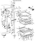FRESH FOOD SECTION Diagram and Parts List for TFX27RJC  General Electric Refrigerator