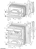 Section Diagram and Parts List for TBX24TKBR  General Electric Refrigerator