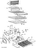 Section Diagram and Parts List for TBX24TKBR  General Electric Refrigerator