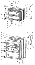 Section Diagram and Parts List for TBF14XJBL  General Electric Refrigerator