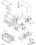 Section Diagram and Parts List for JEM10G01  General Electric Microwave