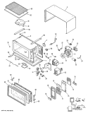 Section Diagram and Parts List for JEM23G01  General Electric Microwave