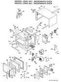 MICROWAVE OVEN Diagram and Parts List for JEM3-001  General Electric Microwave
