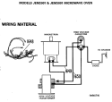 MICROWAVE OVEN Diagram and Parts List for JEM3-001  General Electric Microwave