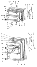 Section Diagram and Parts List for TBF16XJCL  General Electric Refrigerator