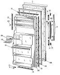 Section Diagram and Parts List for TA14SJBLAD  General Electric Refrigerator