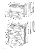 Section Diagram and Parts List for TBX21DKBR  General Electric Refrigerator