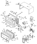 Section Diagram and Parts List for JEM816002  General Electric Microwave
