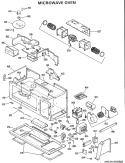 MICROWAVE OVEN Diagram and Parts List for JVM131001  General Electric Microwave