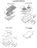 ACCESSORY MODULES Diagram and Parts List for JP378B9K1  General Electric Cooktop