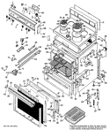 Section Diagram and Parts List for JBP22G*J1  General Electric Range
