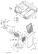 Section Diagram and Parts List for JP373B1K2  General Electric Cooktop