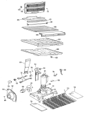 Section Diagram and Parts List for TBX21TKBR  General Electric Refrigerator