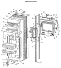 FRESH FOOD DOOR Diagram and Parts List for TFX24FJE  General Electric Refrigerator